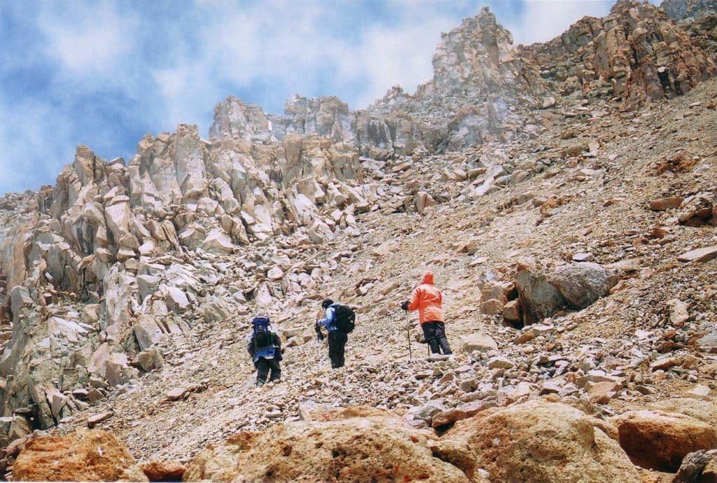 The Western Breach is a difficult ascent route to the summit of Kilimanjaro