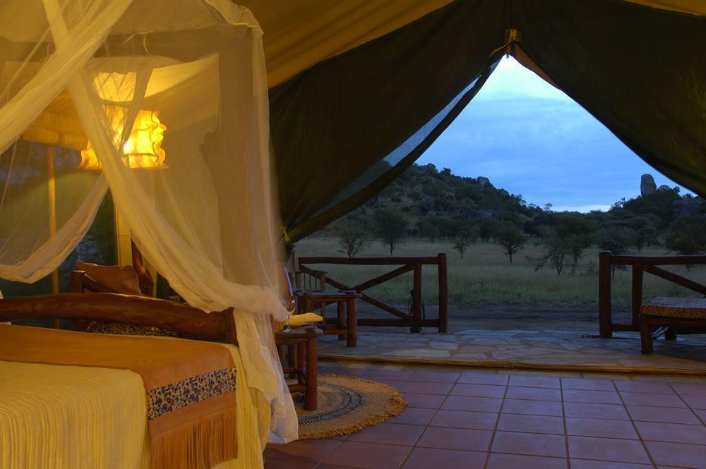 Luxury under canvas at Mbuzi Mawe tented camp in Serengeti