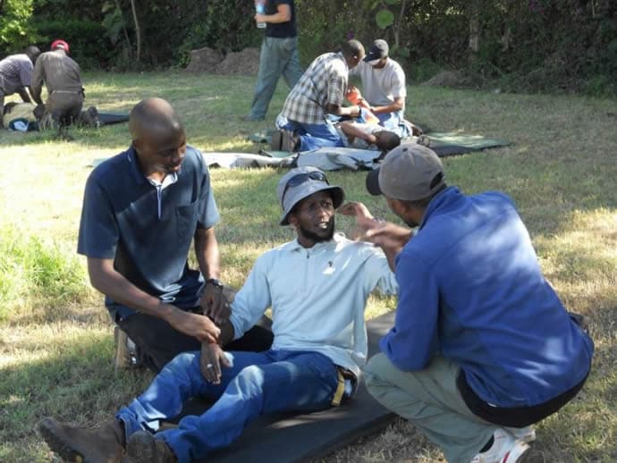 Scenario-based training is an integral part of the Wilderness First Responder certification process