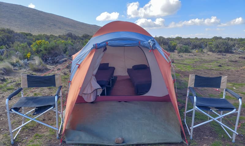 Tent and chairs