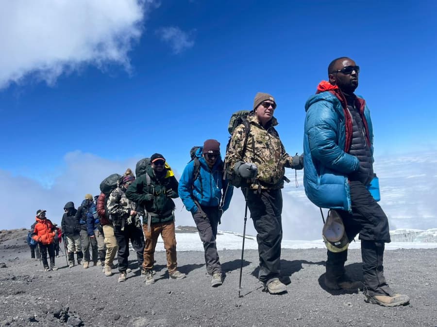 Climbers on Kilimanjaro Group Trek