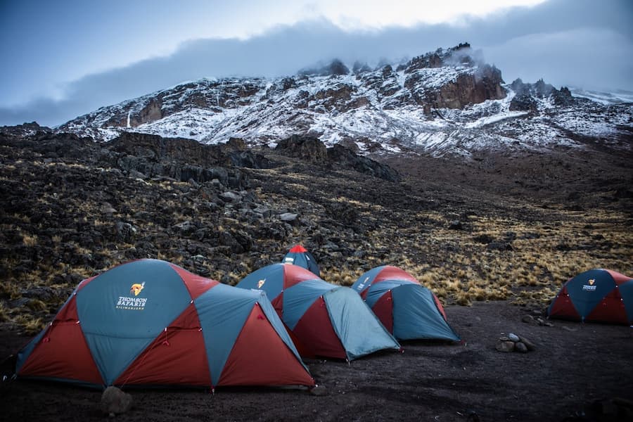 Tents on Kilimanjaro