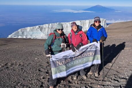 Glaciers and Mt. Meru in the background